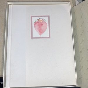 Wedding & Beyond Memories Album Watercolor Heart Linen Binding 8.5 x 11 pages